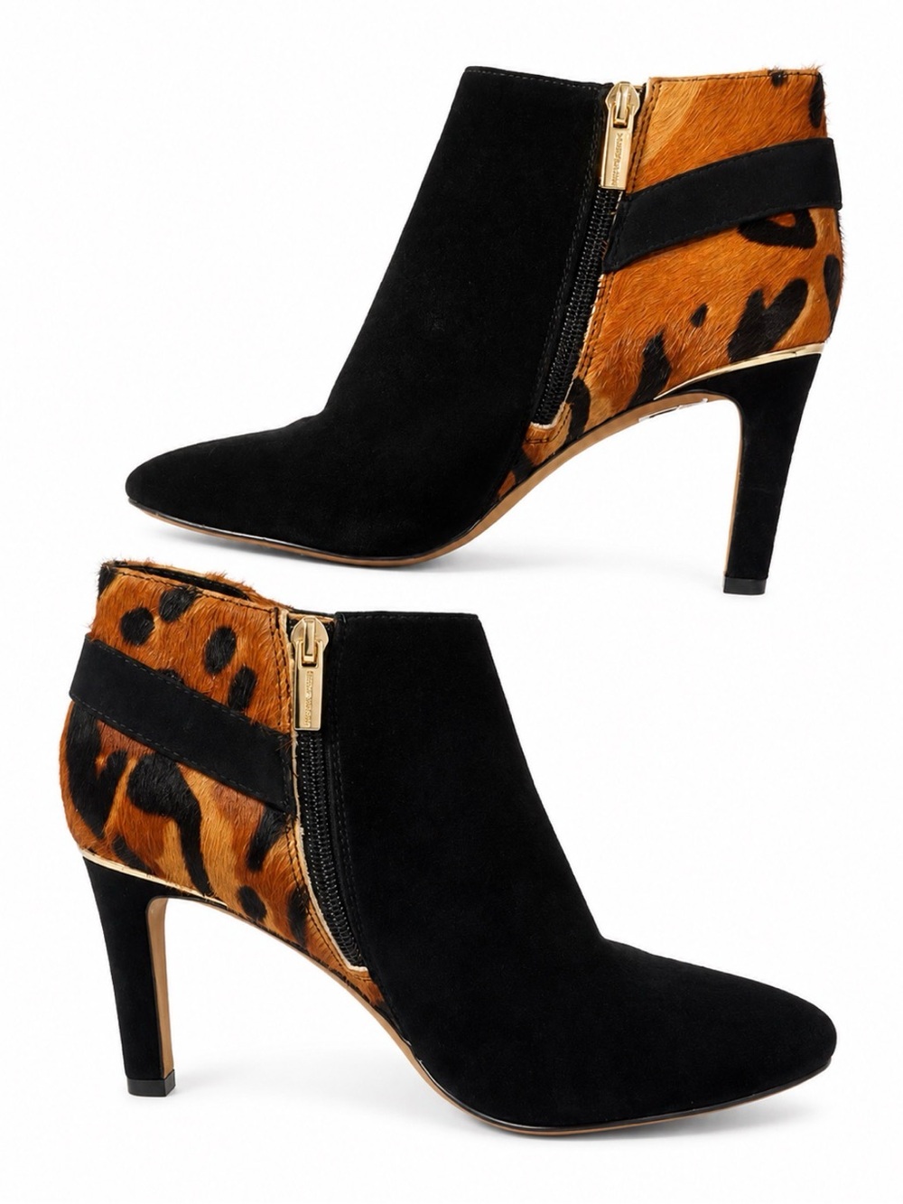 Vince Camuto Leopard
Haircalf & Black Suede Ankle Booties Women's 9M